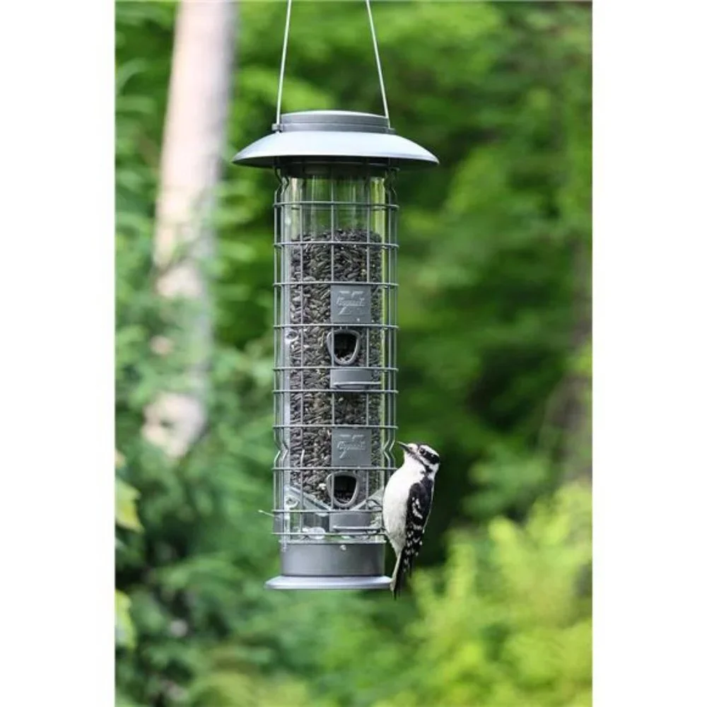Squirrel-X X4 Squirrel Resistant Bird Feeder, 4 Spring Loaded Perches, 1.5 lb